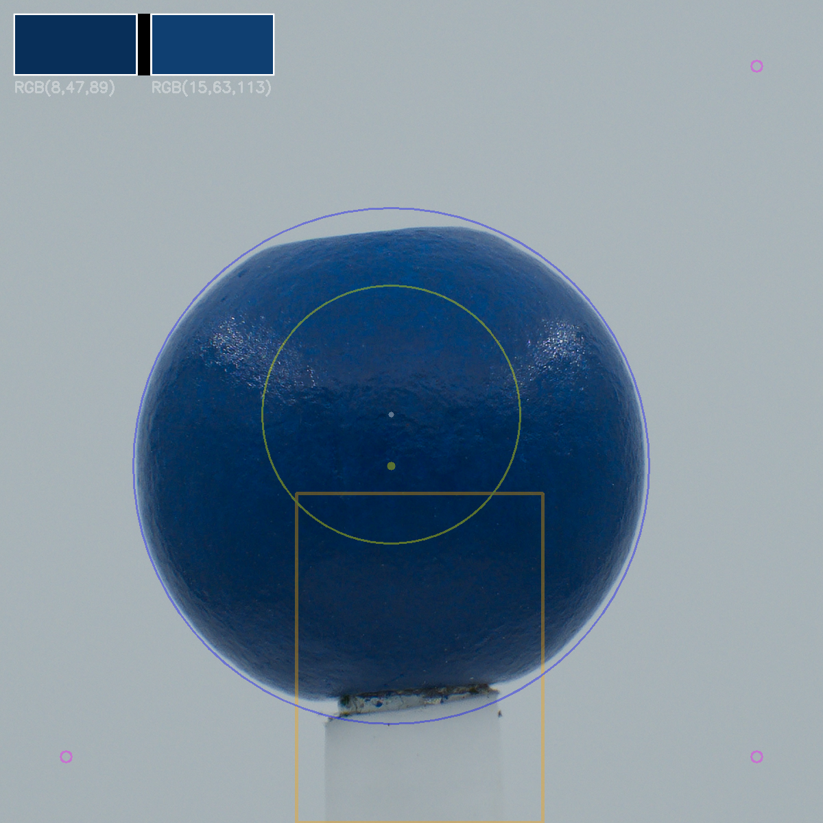Color calibration bead scan
