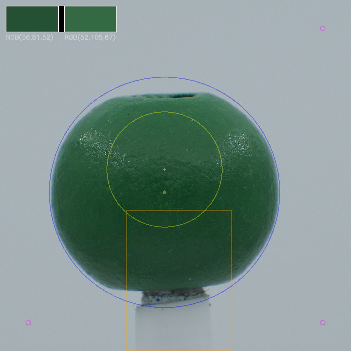Color calibration bead scan