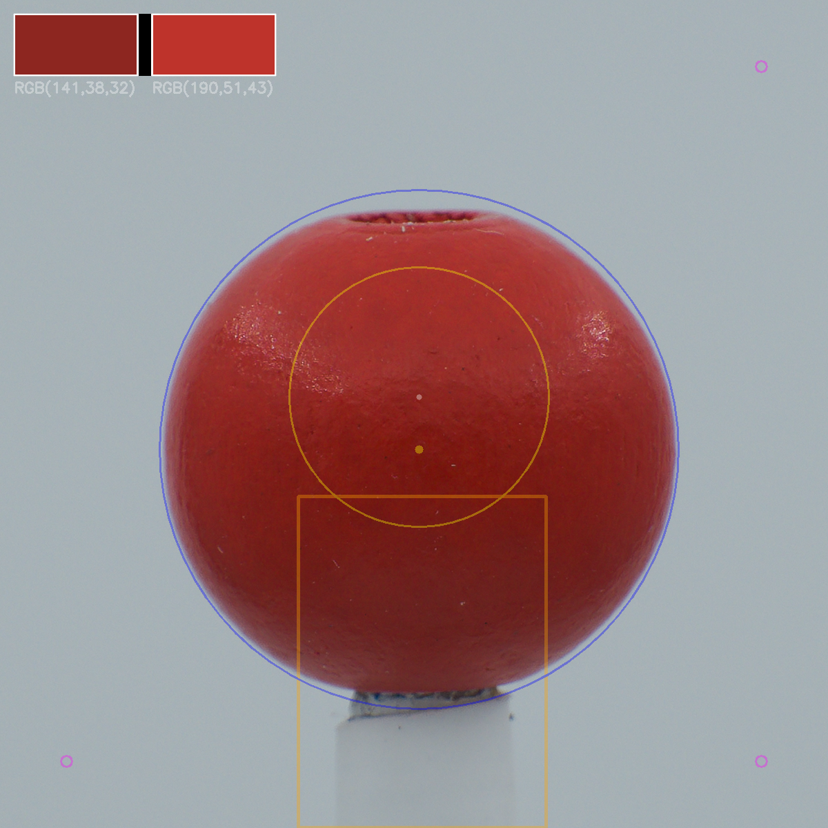 Color calibration bead scan